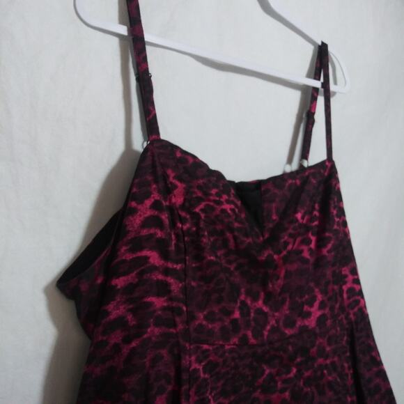 Torrid X Betsey Johnson Leopard Mini BabyDoll Dress Pinup Rockabilly Goth Sz 26 - Picture 5 of 11